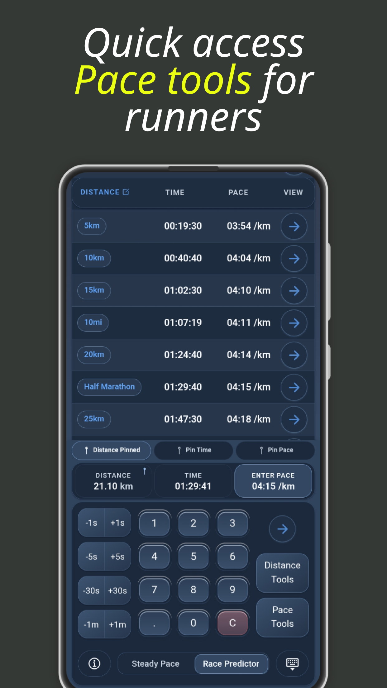 Stridemate core calculator